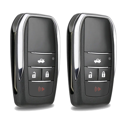 Set of 2 Enhanced Flip Key Fob Shells with 4 Buttons for Toyota Models Including Camry, Corolla, Venza, for Scion, And for Xb from 2007 to 2012, FCCID HYQ12BBY