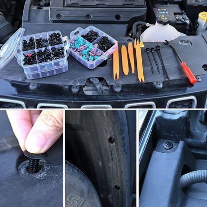Automotive Fastener Clip Kit 680 Rivets 45-Piece Tool Set 23 Types Car Bumper Fender Trim Clips Universal Fit Ford GM Toyota Honda BMW Nissan