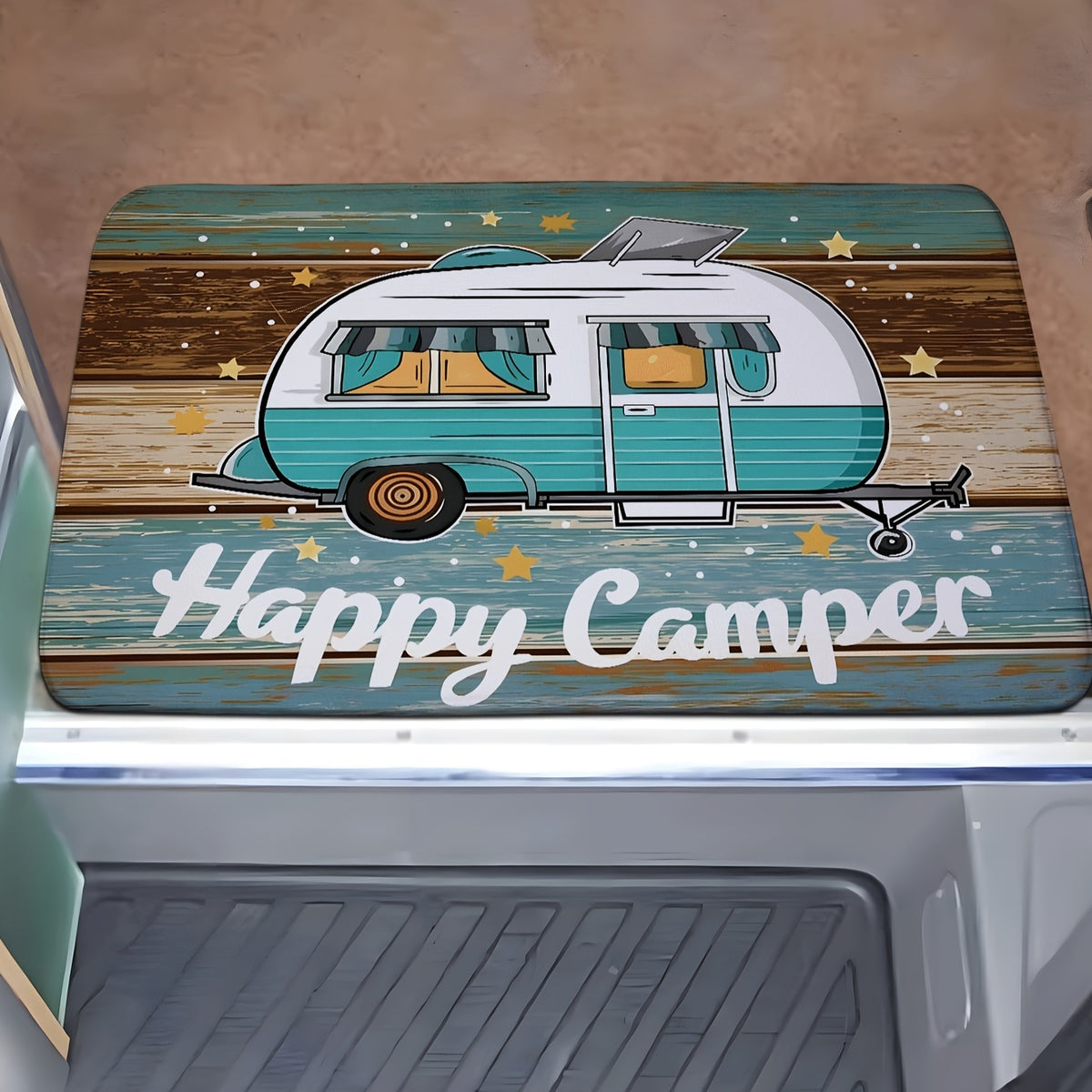 RV Camper Van Door Mat Crystal Velvet – Non-Slip, Machine Washable Indoor Outdoor Rug, 800g/㎡, 50x80cm