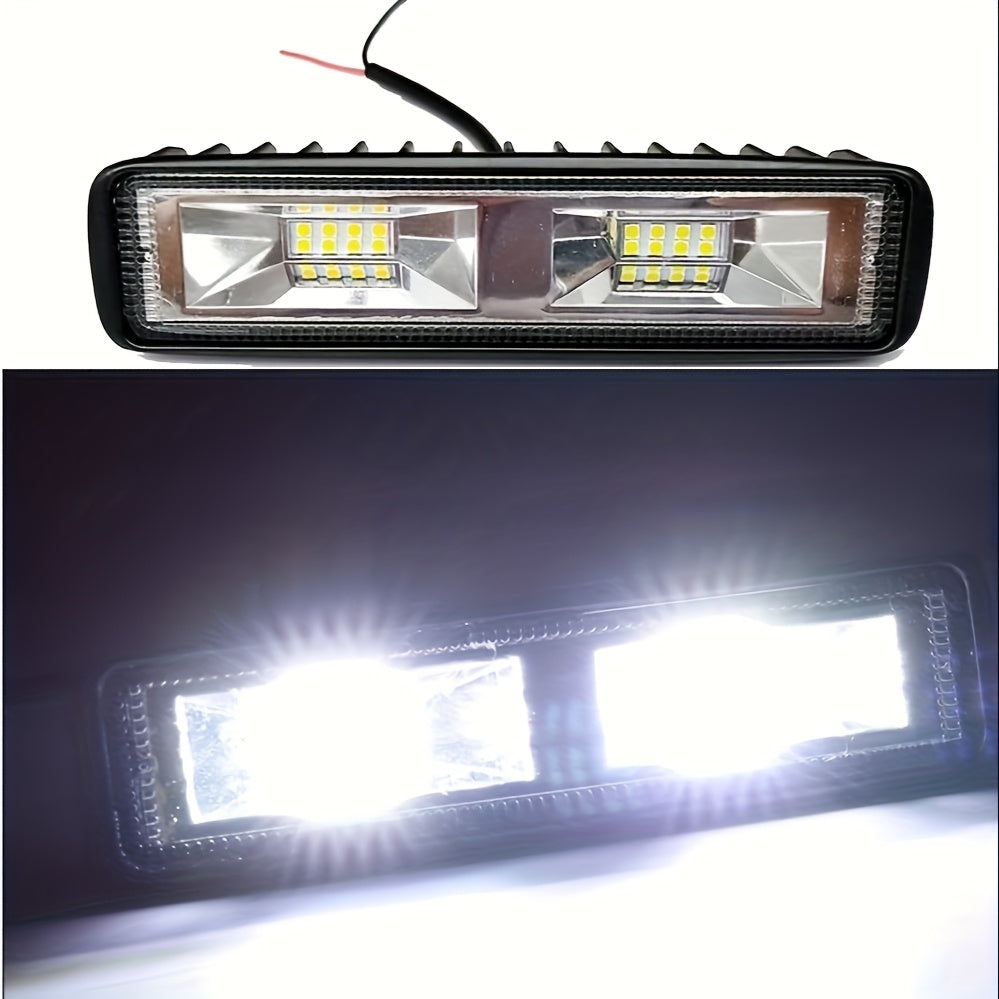 LED Work Light 208W 13900LM, 4.3/6.3 Inch Super Bright Two-Color Driving Lights, 2PCS Auxiliary Exterior Lights for Car Motorcycle Off-Road Pickup EV, Day & Night