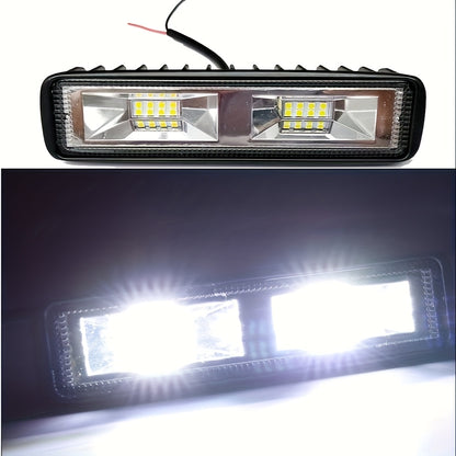 LED Work Light 208W 13900LM, 4.3/6.3 Inch Super Bright Two-Color Driving Lights, 2PCS Auxiliary Exterior Lights for Car Motorcycle Off-Road Pickup EV, Day & Night
