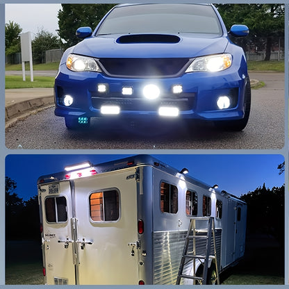 Various Combinations of 4"-21" [Long Strip Lights And Short LED Work Lights] for You to Choose from - Offroad for Jeep Truck Car, Without Battery