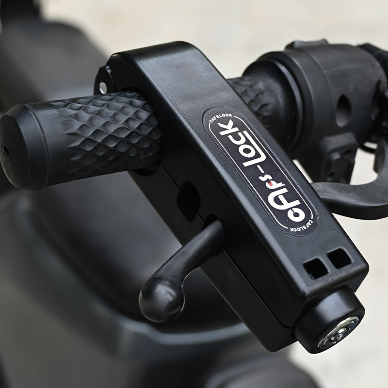 Anti-Theft Bike Lock Motorcycle Handlebar Lock, Heavy Duty ABS Portable Bicycle Lock for Scooter E-Bike, Compact Lightweight Security Lock with Reflective Strips
