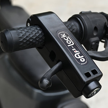 Anti-Theft Bike Lock Motorcycle Handlebar Lock, Heavy Duty ABS Portable Bicycle Lock for Scooter E-Bike, Compact Lightweight Security Lock with Reflective Strips