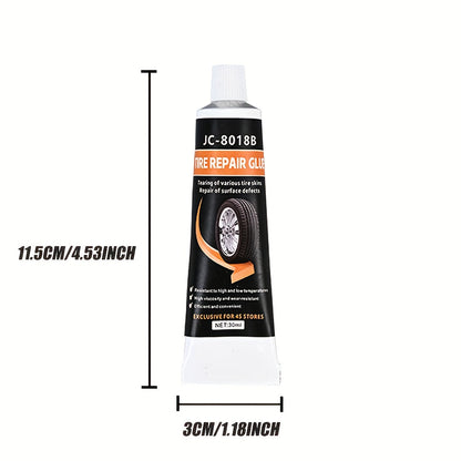 Repair Adhesive for Tires, Including a Sidewall Rubber Glue Kit (With Scraper And Tip Kit) Suitable for Bicycles, Cars, Motorcycles, Dirt Bikes, Trucks, And Tractors, Available in Black, 1.01oz/1.69oz