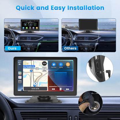 2026 New 7-inch Car Display With Built-in Audio System, Ultra HD Touchscreen, Backup Camera, Wireless Connectivity, GPS Navigation, Supports CarPlay And Android Auto, Mirror Link, FM Radio. Opional 10.26" 9" Carplay Wireless Car