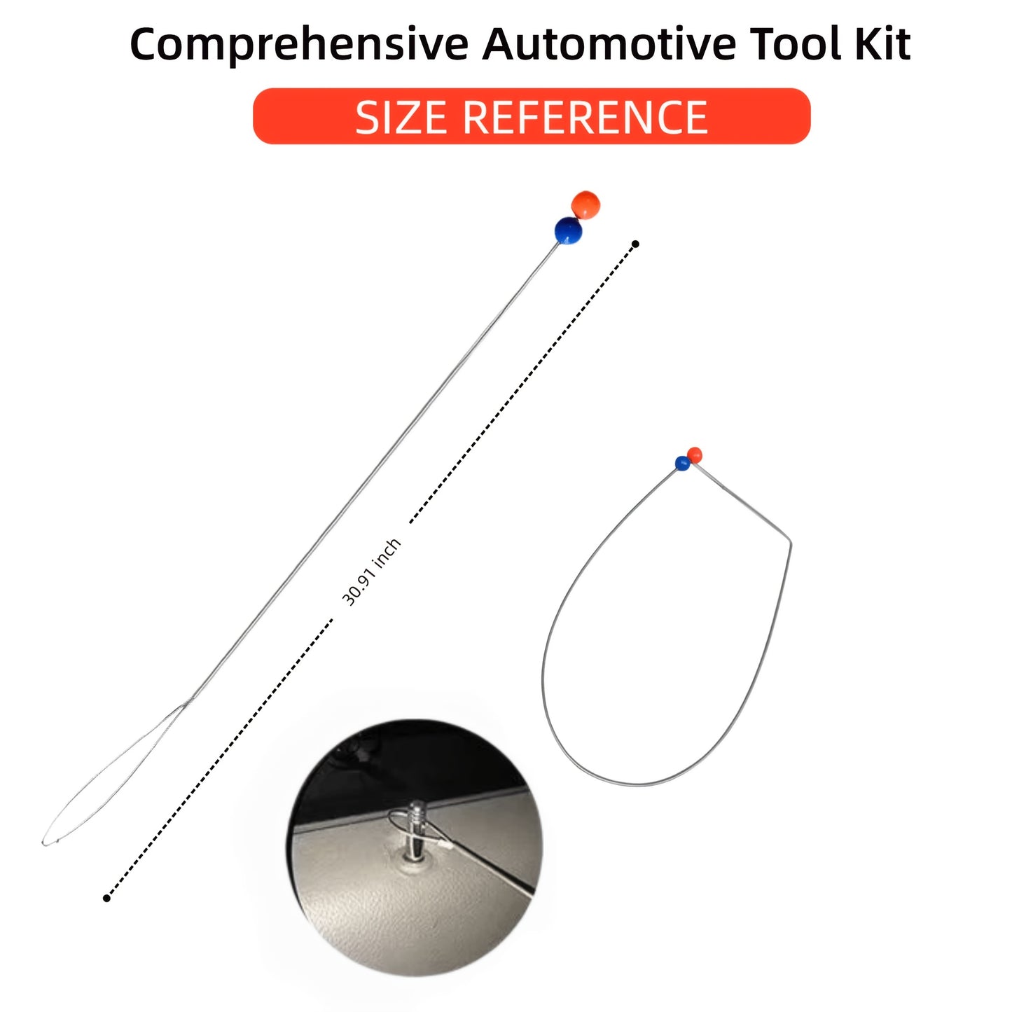 Car Maintenance Tool Set, Stainless Steel Assorted 5Th Wheel Pin Puller, Car Emergency Hook Tree Cleaning Hook, Perfect for Home Repair & Car Enthusiasts, Without Battery