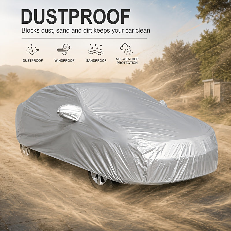 Universal Waterproof Car Cover-Full Car Cover. Uv-Proof, Rain-Proof, Dust-Proof, Snow-Proof And High Temperature-Resistant PEVA Materials, Four-Season Vehicle Protection, Auto Parts, Car Cover | Fashion Car Cover