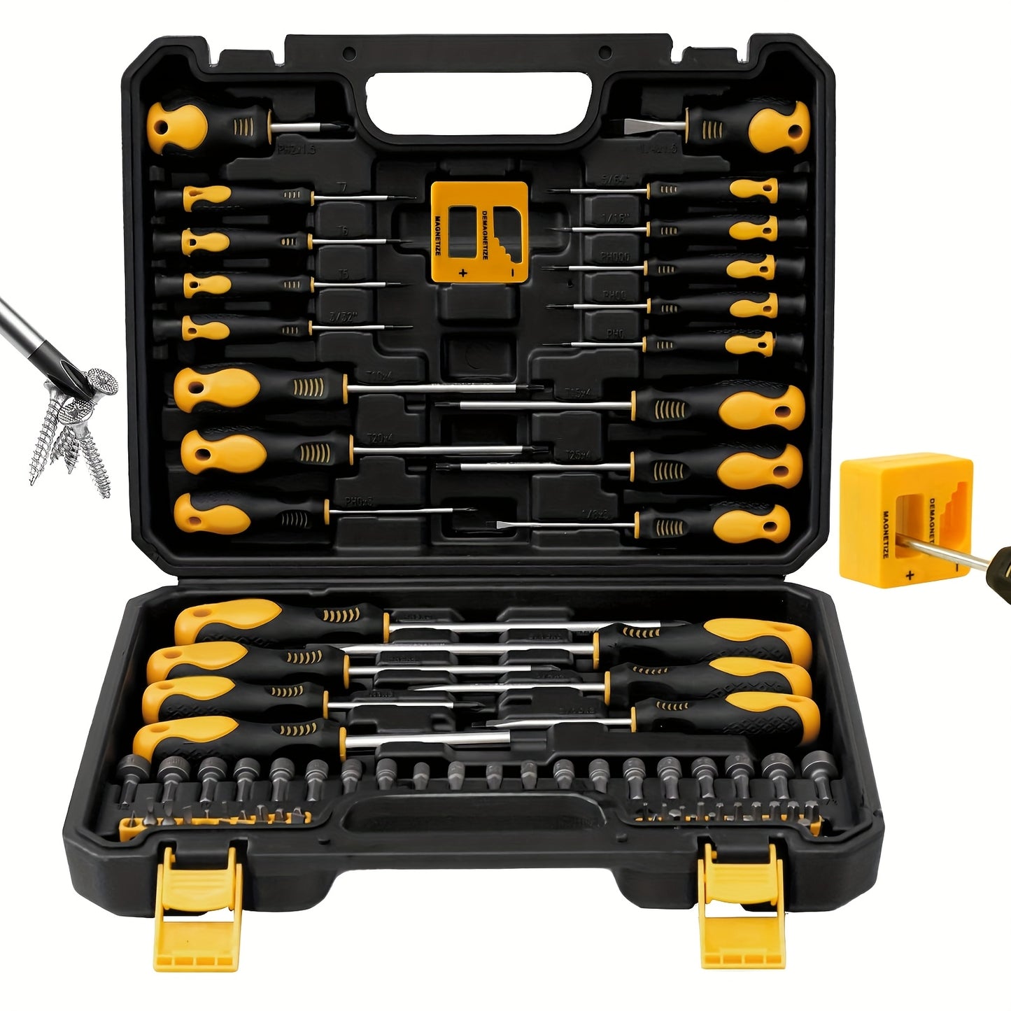 [Precision Screwdriver Set] 43/83/88Pcs Chrome Vanadium Steel Magnetic Screwdrivers Set, Slotted Hex Torx Bits Precision Screwdriver Rod Set, Professional, Durable, Durable Storage Case, Precision Screwdriver Set For Tools For Men