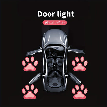 2pcs Door Light Logo LED Projector Car Door Step Courtesy Welcome Lights Cute Pattern Projection Light Festive Atmosphere Door Night Light