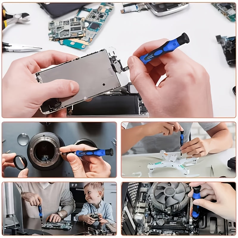 [Holiday Gifts] 10/100/126/132pcs Precision Screwdriver Set, Insulated Magnetic Screwdriver Tools, Professional Auto Repair Tools, Comes with A Plastic Storage Rack, Suitable for Electronics And Precision Work, A Good Choice for Daily Use And Holiday Gift
