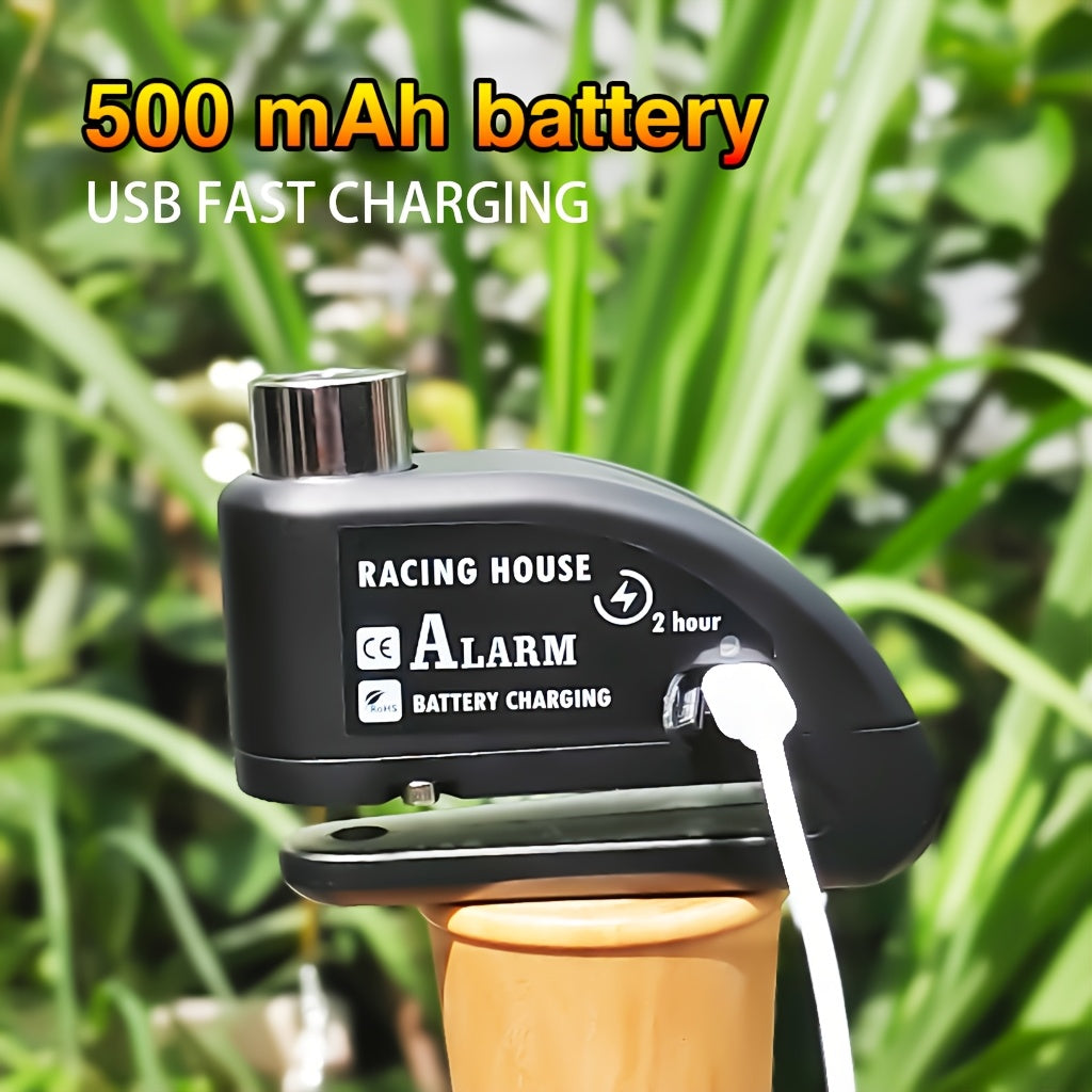 Motorbike Security Lock with a Disc Brake Mechanism, Featuring a 120Db Alarm System, a 500Mah Rechargeable Battery, And Includes a USB Charging Cable And Reminder Rope
