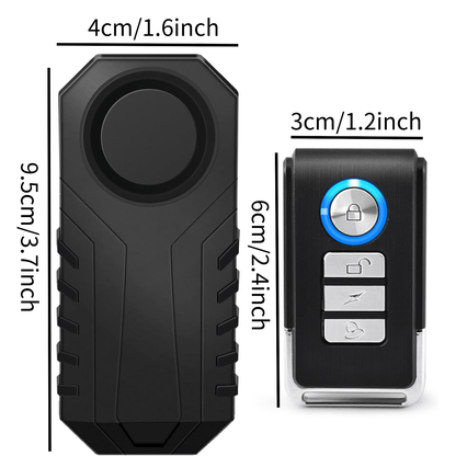Motorcycle Alarm Anti-Theft with Remote – 113dB Loud Siren for Moped Scooter Bike, Adjustable Sensitivity, Universal Handlebar Strap, Easy Install