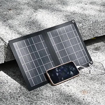 30W Portable Solar Charging Panel, 2-in-1 Folding Design, with USB Charging Port, High Efficiency, Plug-and-Play Solar Panel for Phones, Tablets & Action Cameras, Lightweight Outdoor Emergency Power Supply for Camping, Travel, RVs & Boats
