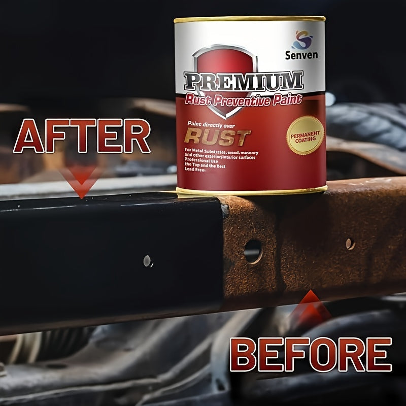 32fl.oz (907ml) Black Anti-Rust Coating - Heavy-Duty Quick-Drying, UV & Heat-Resistant Metal Primer with Permanent Encapsulation, Rust Converter & Paint Protector for Cars, Motorcycles, Metal Surfaces - Long-Lasting Shield, Easy Application, Durable Metal