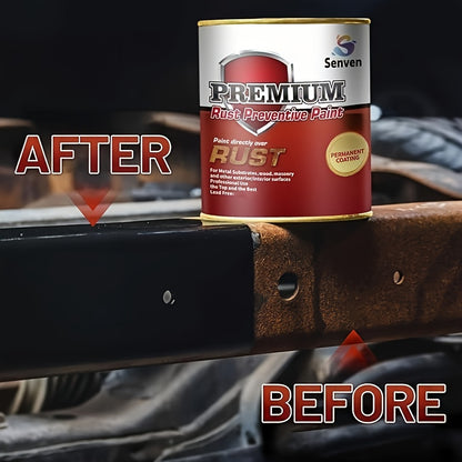 32fl.oz (907ml) Black Anti-Rust Coating - Heavy-Duty Quick-Drying, UV & Heat-Resistant Metal Primer with Permanent Encapsulation, Rust Converter & Paint Protector for Cars, Motorcycles, Metal Surfaces - Long-Lasting Shield, Easy Application, Durable Metal
