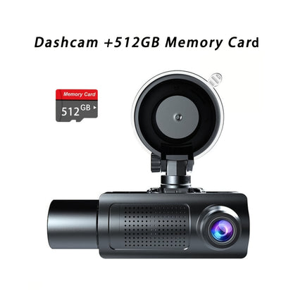 0/64/512memory Card Optional 3-Channel Dash Cam with Smartphone Integration And Infrared Night Vision