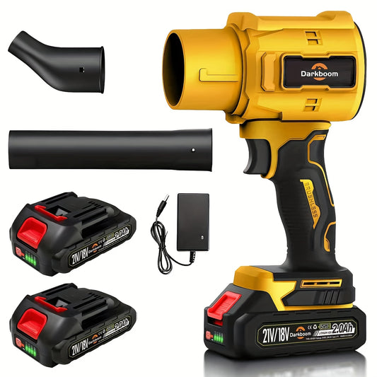 Handheld Leaf Blower Cordless With 45000RPM Turbo Blower 2pcs Batteries An Adapter Charger And Two Types Of Air Ducts, Air Blower For Small Space, Air Duster, Car Blower For Drying