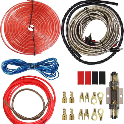 4 Gauge Car Audio Cable Kit Amplifier Install Amp RCA Subwoofer Sub Wiring 2300W