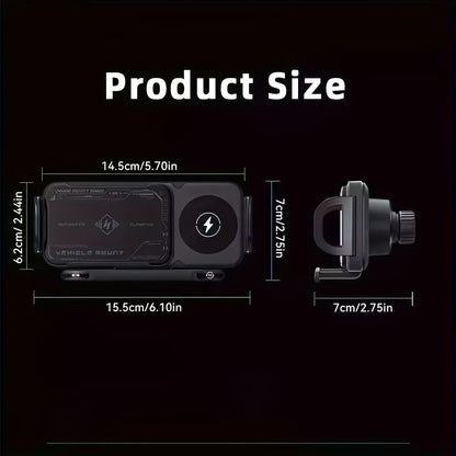 Car Holder with Wireless Fast Charging for Foldable Screen Phones Suitable for iPhone 8/X/11/12/13/14/15 Series, Samsung Note20/10/9/8 Series, S10/9/8 Series Fold 5, Fold 6/, W23/W24 Wireless Charging Output 5W/7.5W/10W/15W
