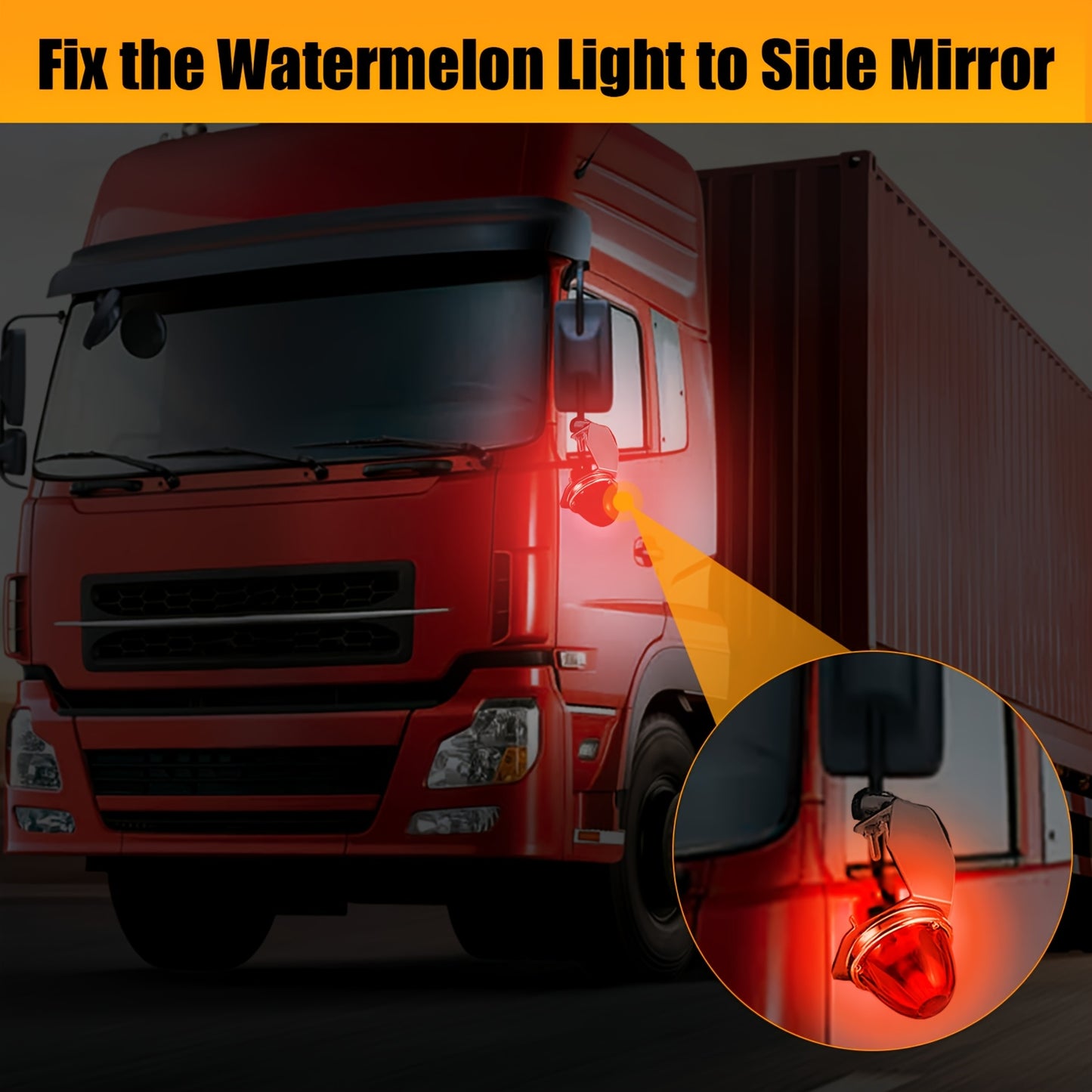 2pack Watermelon Light Brackets, Stainless Steel Watermelon Mirror Turn Signal Angled Bracket Holder, Light Not Included, Compatible with Other Similarly Sized Watermelon Lights