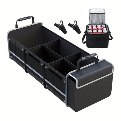 Arrange Your Vehicle Using This Collapsible Trunk Organizer And Compact Storage Pouch