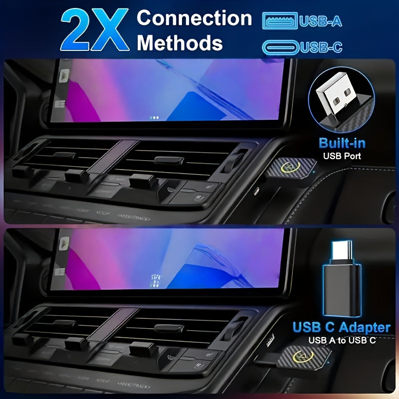 Mini Wireless CarPlay Adapter, Compatible with Apple and Android, Plug and Play, Low Latency for Wired to Wireless CarPlay, Fits Multiple Car Models, 2024 Upgrade, Fast and Stable Connection, No Battery Required, Christmas Gift