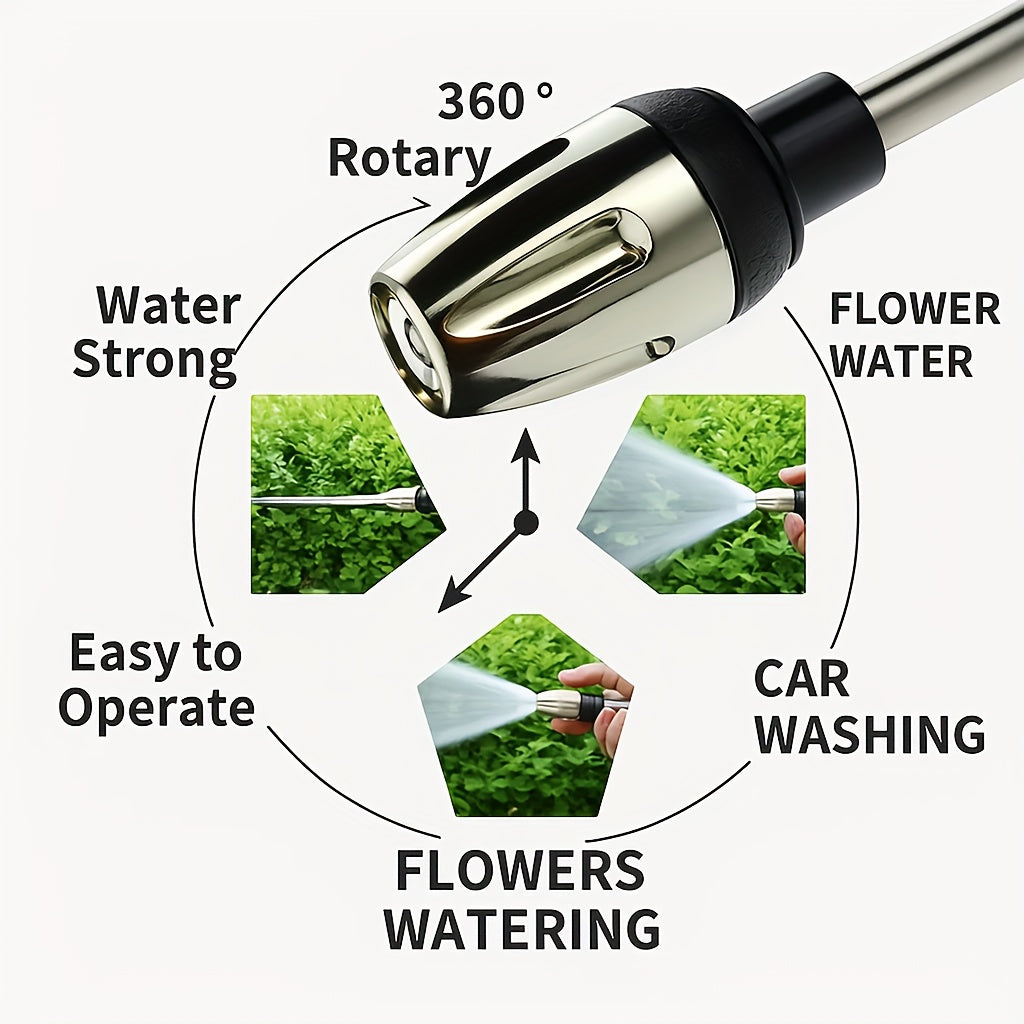 Portable Wash Spray Gun Enhanced Water Flow Easy Grip Christmas New Year Handy Item for Car Wash & Garden Use
