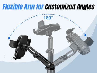 [2-In-1 Cup Phone Holder] Car Cup Holder Phone Mount, Upgraded 2-In-1 Car Cup Phone Holder Expander with Adjustable Base, 360-Degree Rotation, Cup Phone Holder for Car Compatible with Iphone, Samsung & All Smartphones