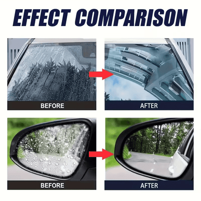 Powerful Waterproof Non-Stick Wax | Windshield, Rearview Mirror, and Glass Rain Repellent Coating - Long-Lasting Protection Polish Kit