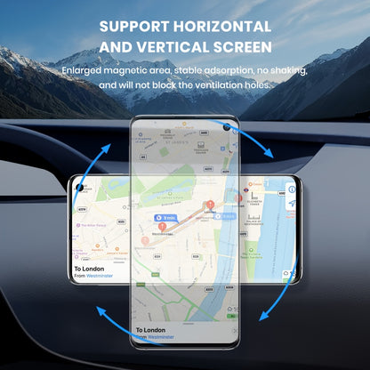 [Magnetic Car Holder] TOPK D45A Magnetic Car Phone Holder Mount, Strong Magnet 360° Enhanced Version with Improved Adhesion Resistant to High and Low Temperatures Magnetic Car Phone Mount Holder Compatible with Samsung iPhone Xiaomi Huawei