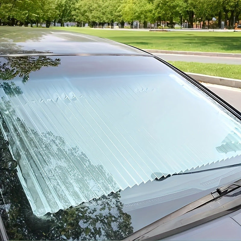 1pc Easy to Install Automatic Retractable Car Sun Visor - Thermal Insulation, Sun Shading, UV Protection, Car Accessory Sun Visor