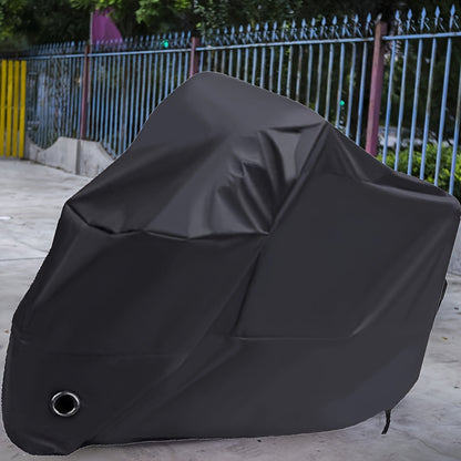 190T Universal Fit All-Waterproof, Dustproof, Sunscreen Heavy Duty Motorcycle Cover, Waterproof All Seasons Indoor Outdoor Protection, Sport Bikes Cruisers Scooter Touring Off-Road