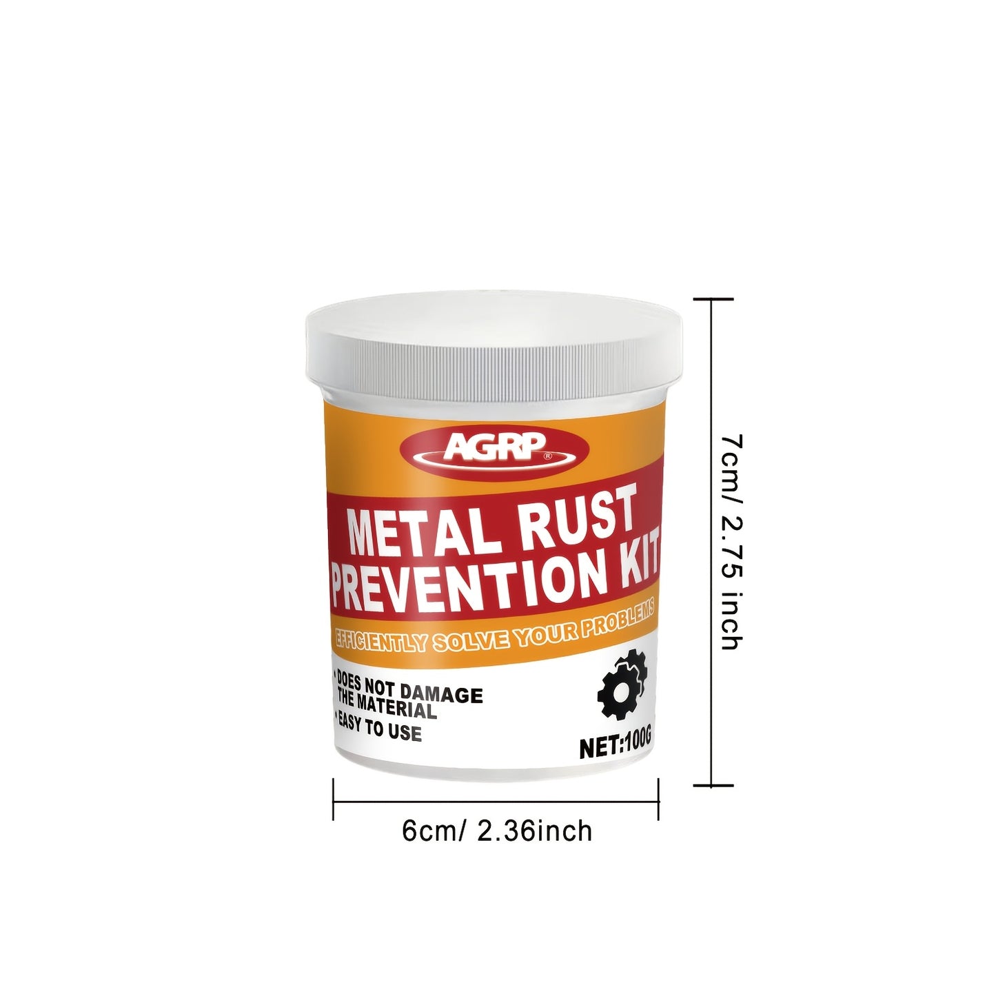 Metal Rust Conversion Agent for Automotive Metal Surfaces. Suitable for Automotive Chassis, Frames, Door Frames, Wheel Hubs, and Other Metal Components. Provides Long-lasting Protection by Effectively Preventing Rust Formation and Creating a Stable