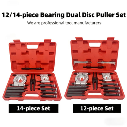 9/12/14pcs Bearing Puller And Splitter Kit, Wheel Hub Axle Puller Set, 5 Ton Capacity Bearing Separator with 2' And 3' Bearing Separator Jaws, Pinion Bearing Puller And Wheel Removal Tool for Auto Motorcycle Repair| Gift for Husband And Dad