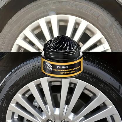2pcs Car Black Interior Tire Polishing And Retreading Paste Tire Cleaning Rust Removal Polishing Shine Enhancement Anti-Fouling Wheel Retreading Paste - Lasting Shine, Noticeable Effect, Beeswax Ingredients, No Professional Tools Needed