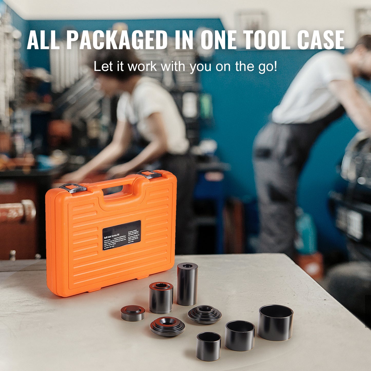 VEVOR Ball Joint Press Kit C-press Ball Joint Tools 10 pcs/21 pcs/23 pcs Automotive Repair Kit, Heat treatment of C-type clamps and screws/All heat treatment