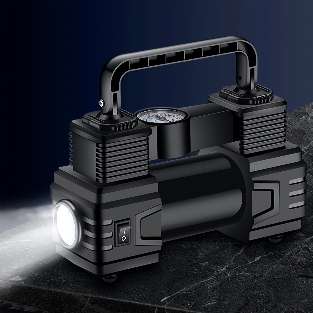 150 PSI Car Inflator Pump Portable Air Pump for Sedan, Multifunctional 12V with Pointer Gauge, Without Battery