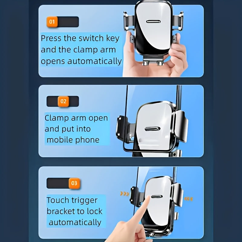 An Upgraded Version of a Chic Model Car Phone Holder That Can Be Adjusted for Both Horizontal And Vertical Positions. This Universal Suction Cup Holder Is Stable for Car Navigation And Fits All Mobile Phones, Making It Perfect for Your Car Dashboard