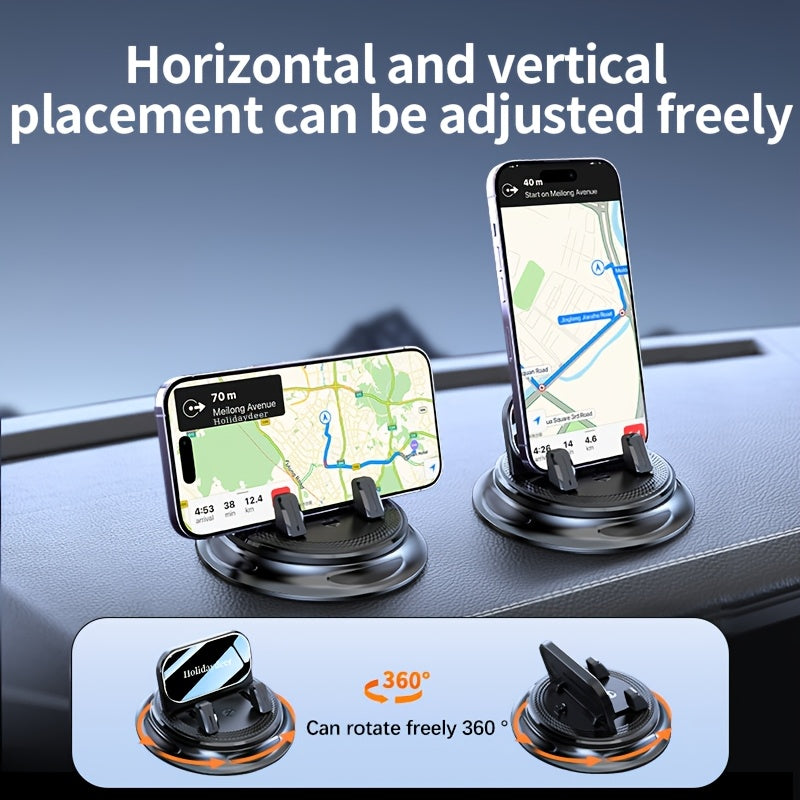[2025 New Car Mount] 360° Rotating Car Mount Car Phone Holder Stand Upgraded Handsfree Stand Phone Holder for Car Compatible with Iphone Android