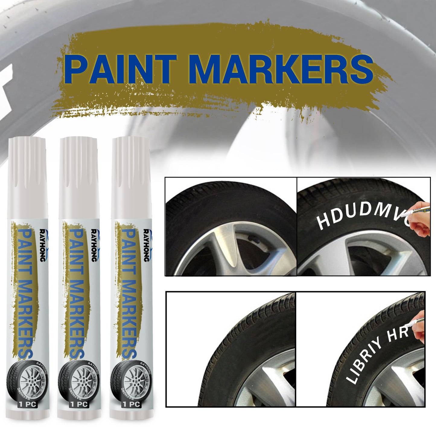 Compact And Waterproof Car Tire Markers That Dry Quickly, Perfect for Doodling And Painting. These Medium-Tipped Pens Are Great for Vehicle Upkeep