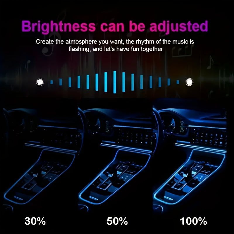 LED Light Bar 135-Inch for SUV Truck App-Controlled Music Sync Multi-Color Ambient Interior Lighting Kit USB Powered Precise Dimming Decorative