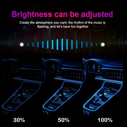 LED Light Bar 135-Inch for SUV Truck App-Controlled Music Sync Multi-Color Ambient Interior Lighting Kit USB Powered Precise Dimming Decorative