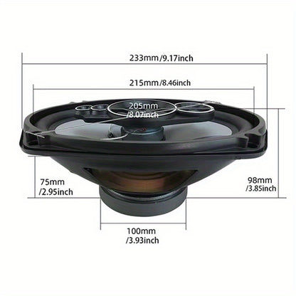 2pcs 6X9 inch1200W 5-way car mounted high fidelity full frequency coaxial speaker,preferred for modified vehicles Auto Audio Music Stereo Subwoofer Full Range Frequency,car stereo speakers,car door speakers