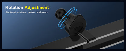 15W Fast Wireless Car Charger with Auto Clamping & Electric Sensor - Compatible for 16/15/14/13/12/11 & Samsung S23/S22/S21/S20, Air Vent Mount, - Operation, Plate Clamps & -Slip Phone Holder, - ( for Hands-free Driving)