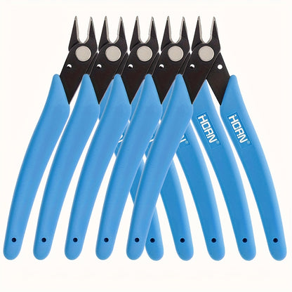[Precision Flush Cutter Pliers] 5/10pcs 5-Inch Precision Flush Cutter Pliers - Durable Steel, Rust-Resistant, Micro Side Cutting Nippers For Electronics, Zip Ties, Crafts, Model Kits, Set Of 10