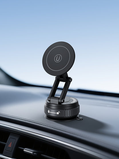 360-Degree Rotatable Magnetic Phone Holder - Compatible with for All Smartphones And Vehicles, Works with Iphone 16/15/14/12 - Compact And Foldable Car Mount with Strong Grip - Trendy Car Accessory