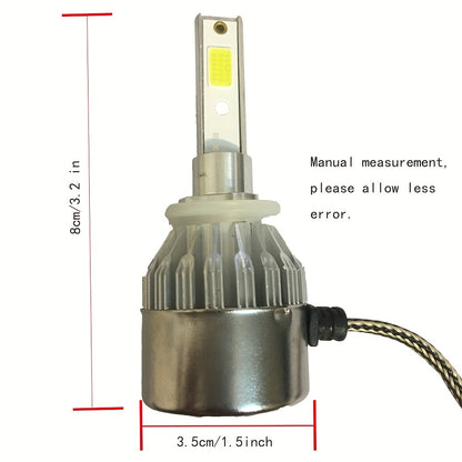 2pcs Headlight H4 H1 H3 Car Lamp H7 H11 9004 9005 9006 9007 Car Led Headlamp Pair, Without Battery