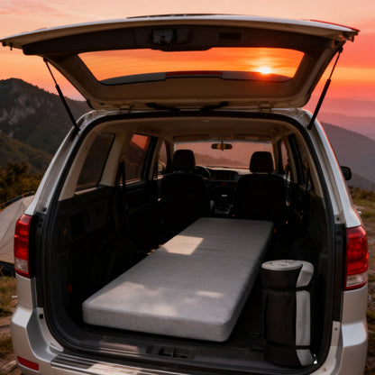 Foldable Memory Foam Car Mattress, Portable for Trunk and Rear Seat, Camping, Travel, RV, Thick Interior, Camping Car Home Bedding, Car Interior Accessory, Camping Vehicle, Travel Bedding, Foldable Mattress, Portable Bed