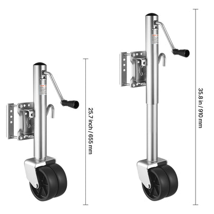 VEVOR Boat Trailer Jack Marine Heavy Duty Swivel Mount Tongue Jack 1000 lbs/1500lbs Load Single wheel / Double wheel